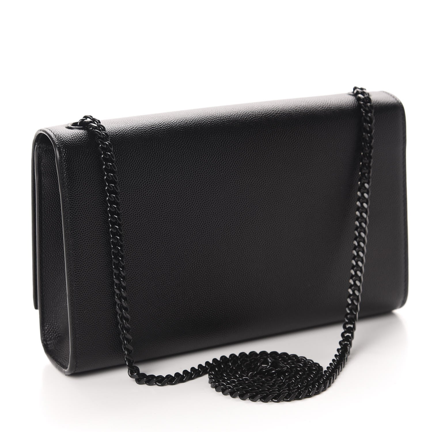 Saint Laurent Grain De Poudre Medium Classic Monogram Kate Satchel Black 3 of 10