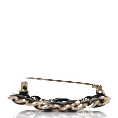 Chanel Lambskin Chain CC Brooch Black Gold 5 of 6