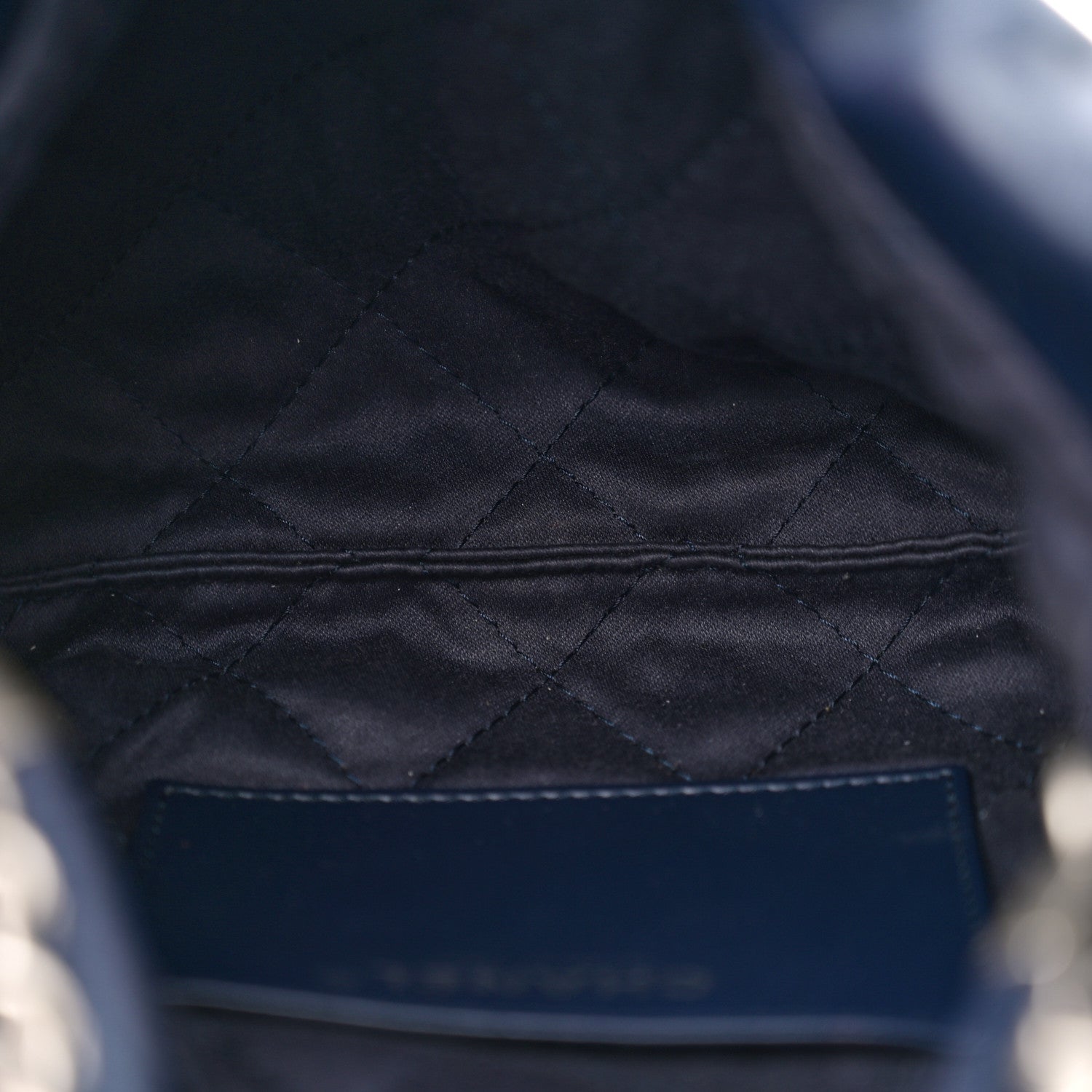 Chanel Shiny Calfskin Quilted Mini Chanel 22 Navy Blue 5 of 10