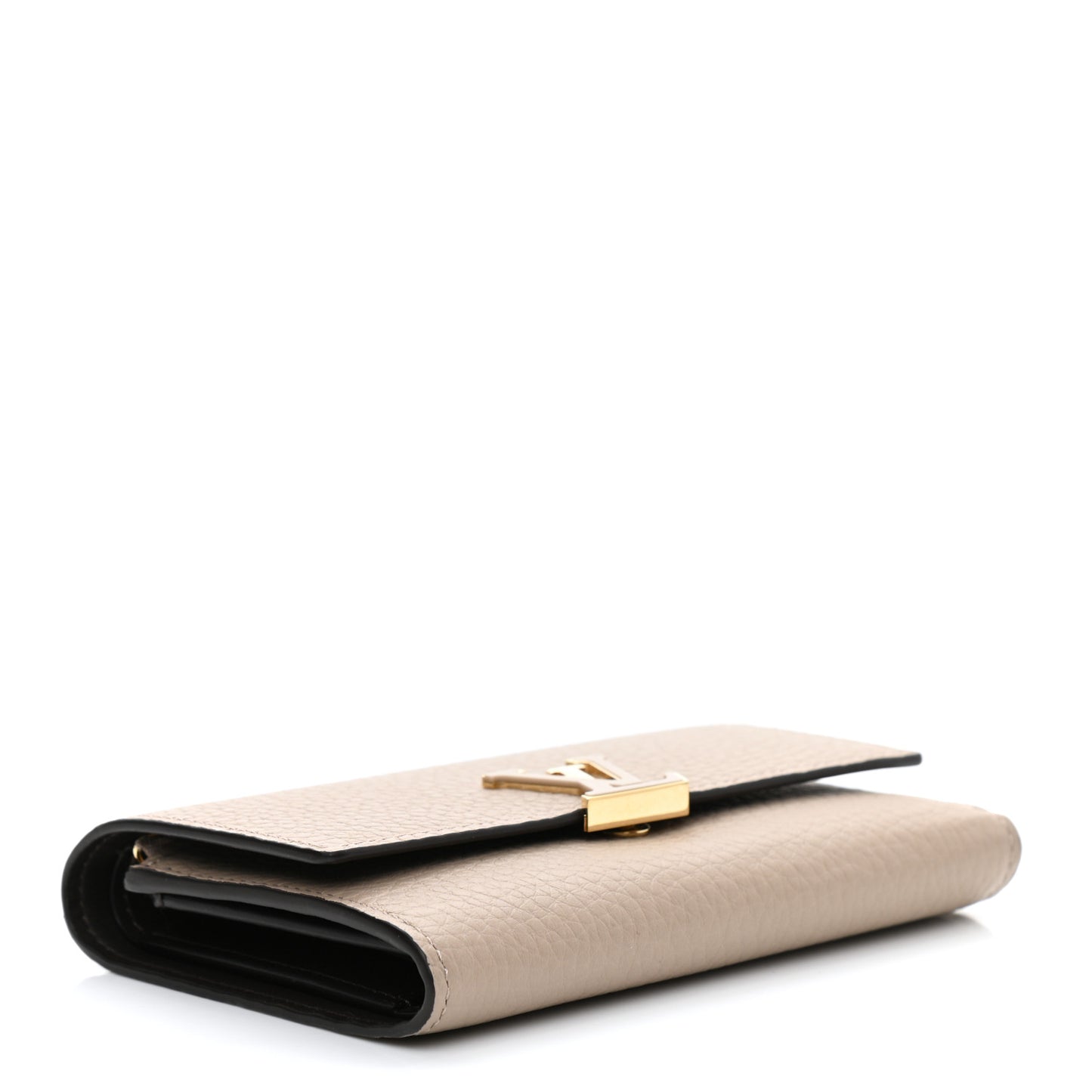 Taurillon Capucines Compact Wallet Galet