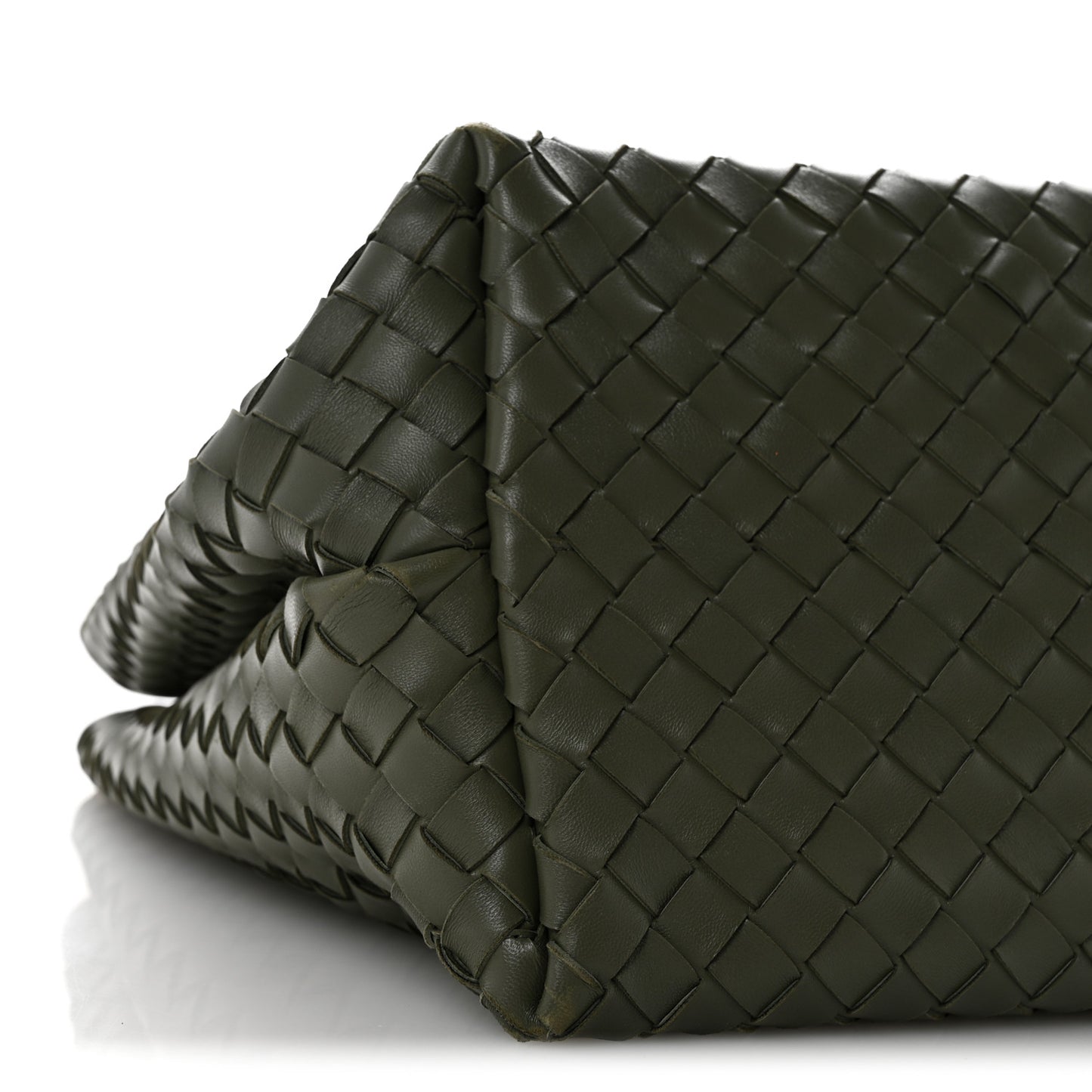 Nappa Intrecciato Large Andiamo Shoulder Bag  Aloe