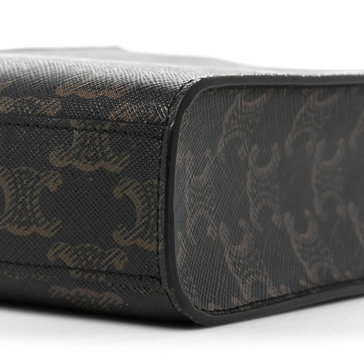 Triomphe Canvas Calfskin Mini Vertical Cabas Tan
