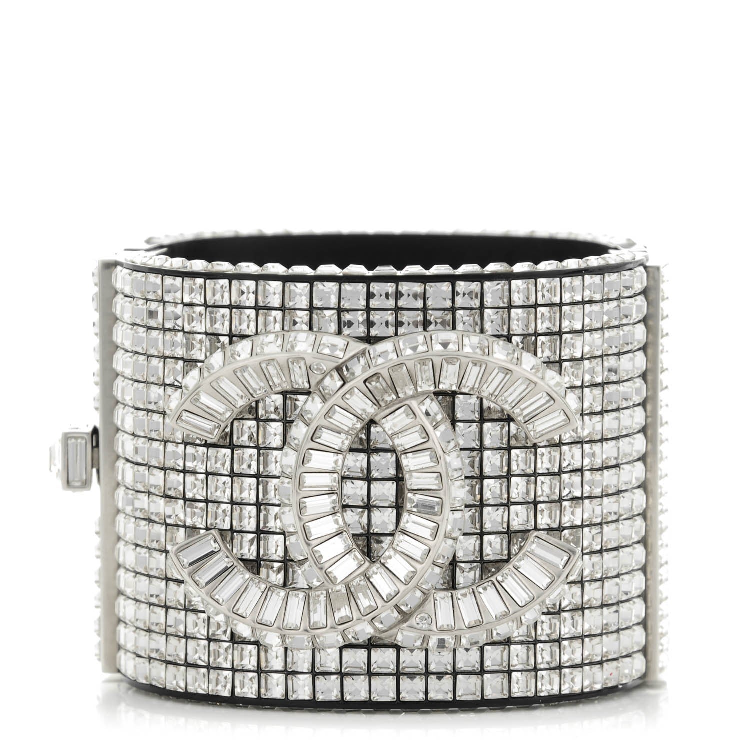 Chanel Crystal Baguette CC Wide Cuff 1 of 5