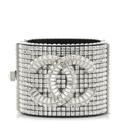 Chanel Crystal Baguette CC Wide Cuff 1 of 5