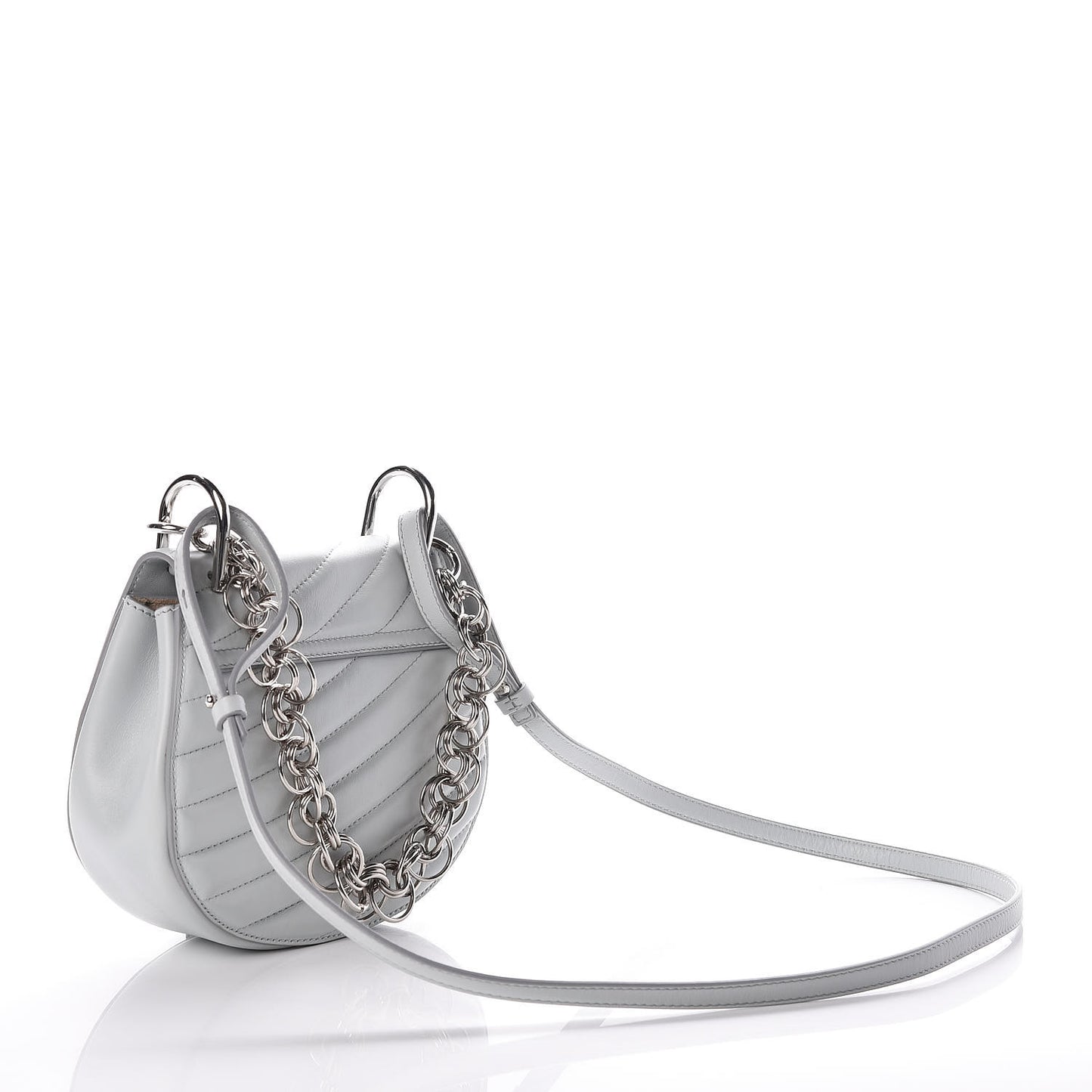 Calfskin Quilted Mini Drew Bijou Shoulder Bag Airy Grey