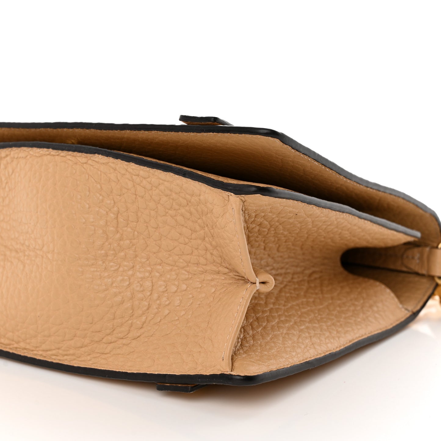 Calfskin Small Ora Top Handle Bag Beige