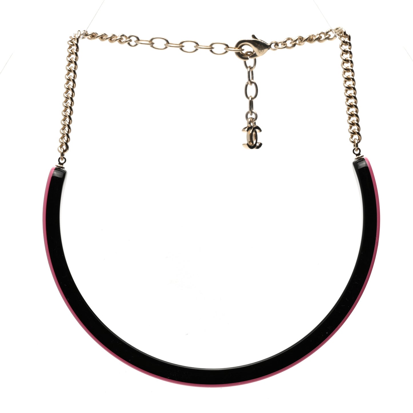 Resin Logo Choker Pink Black