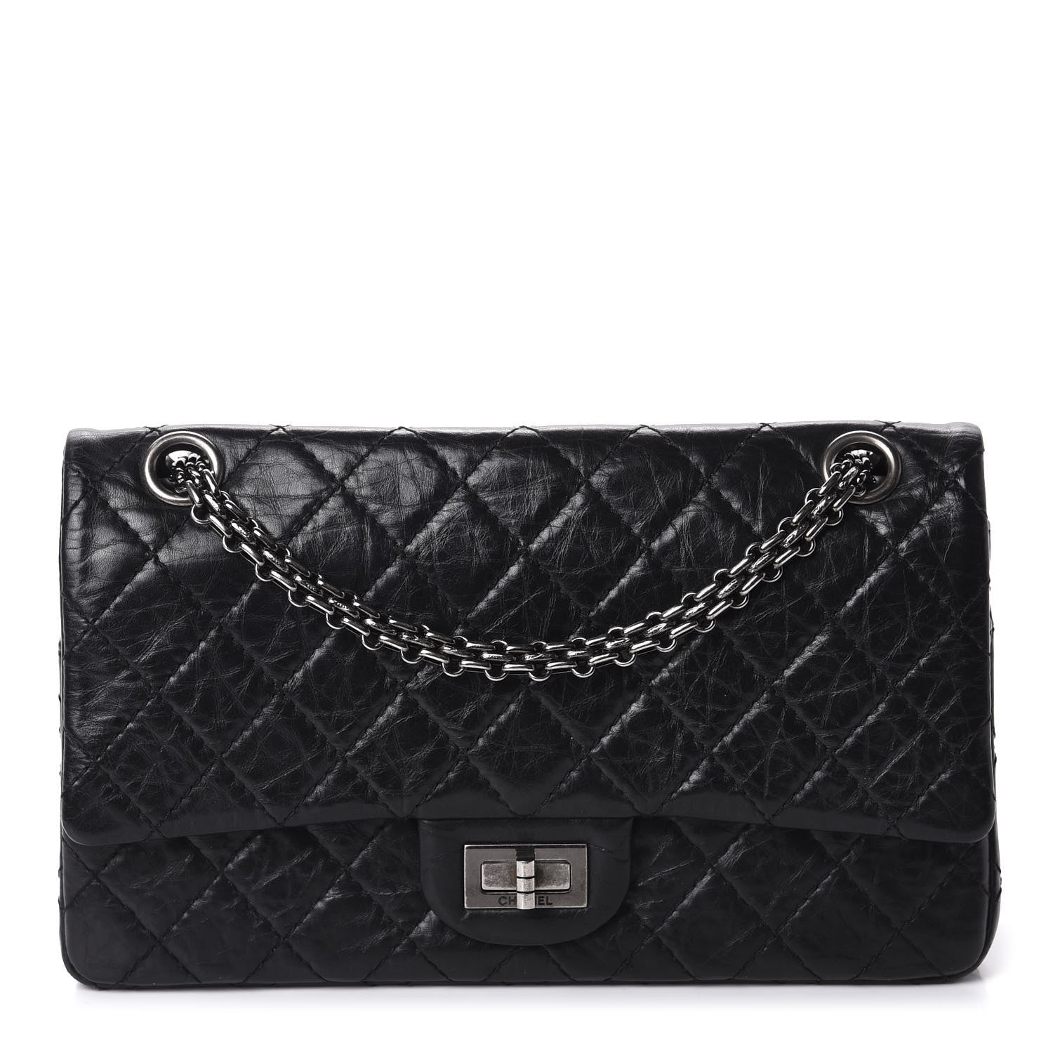 Chanel Aged Calfskin Quilted 2.55 Reissue 225 Flap Black 1 of 9