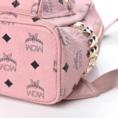 MCM Visetos Side Stud Mini Stark Backpack Pink 12 of 12