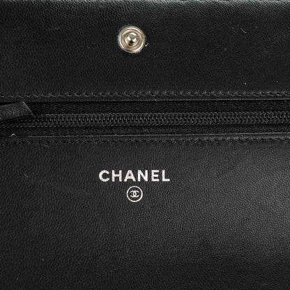 Chanel Lambskin Quilted Coco Boy Wallet On Chain WOC Black 6 of 8