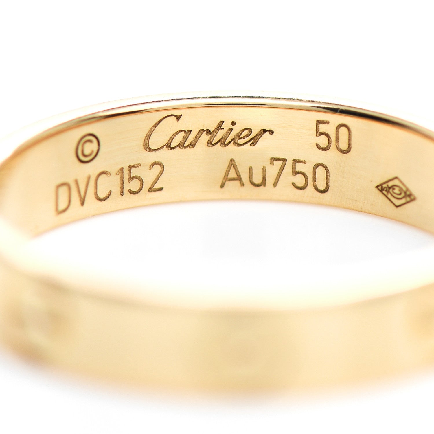Cartier 18K Yellow Gold 3.5mm LOVE Wedding Band Ring 50 5.25 4 of 4