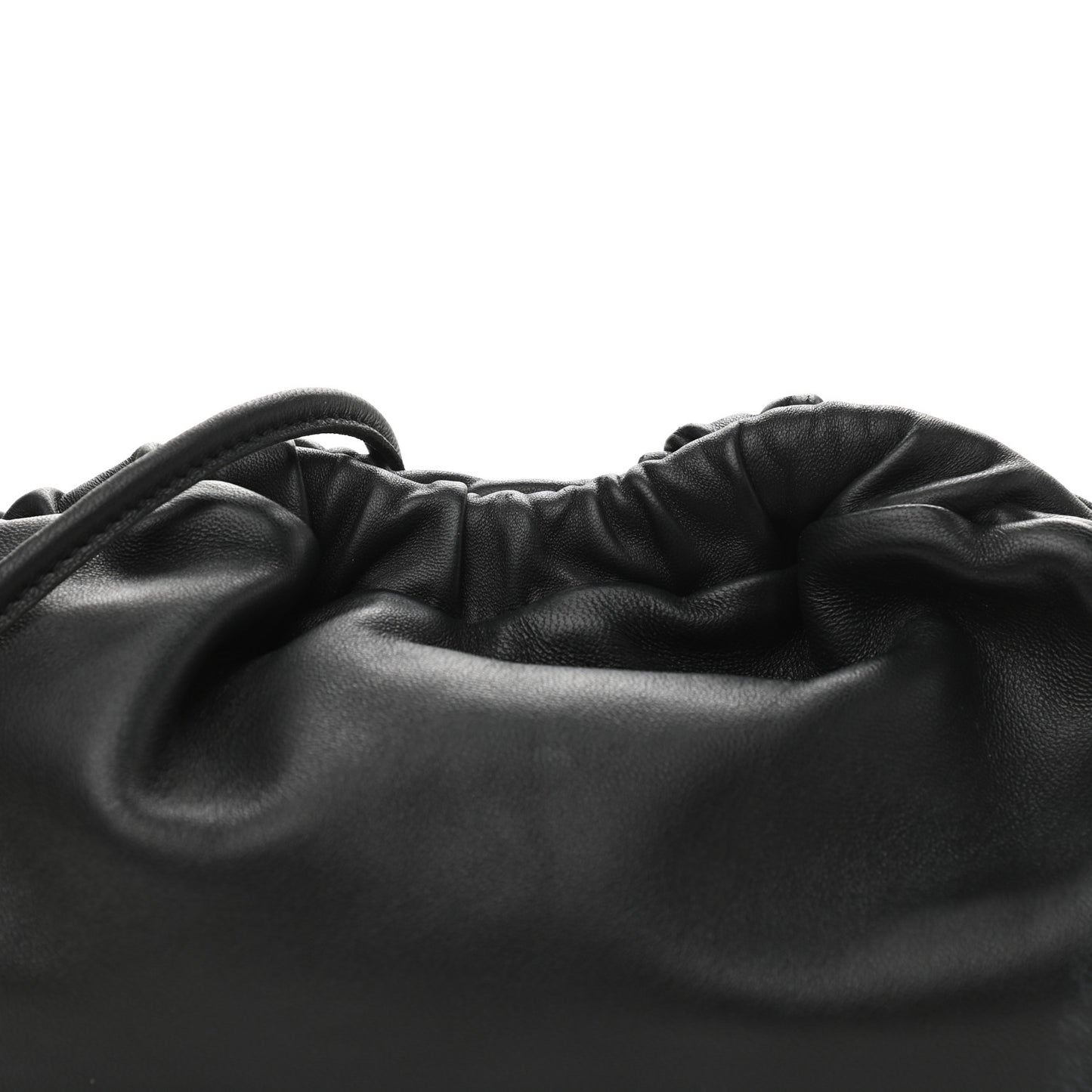 Lambskin Mini Cloud Clutch Black Flamma
