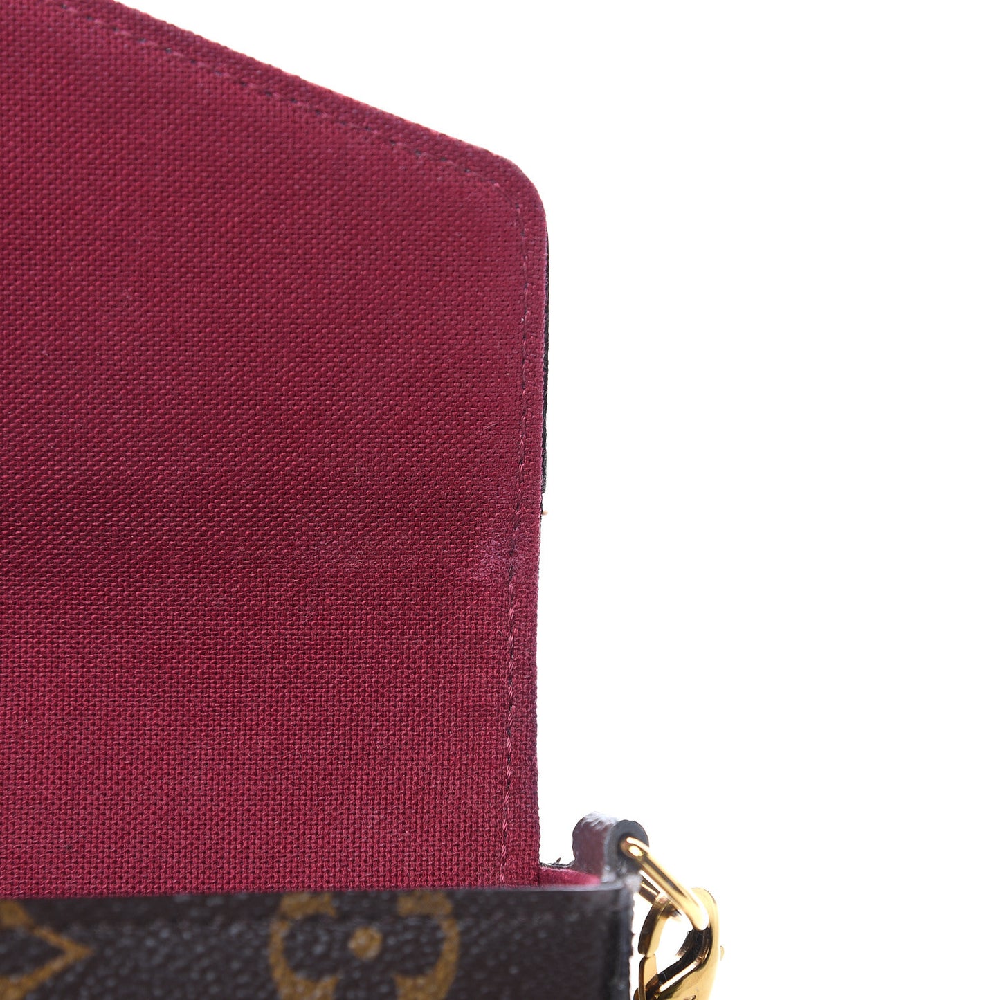 Monogram Pochette Felicie Chain Wallet Fuchsia