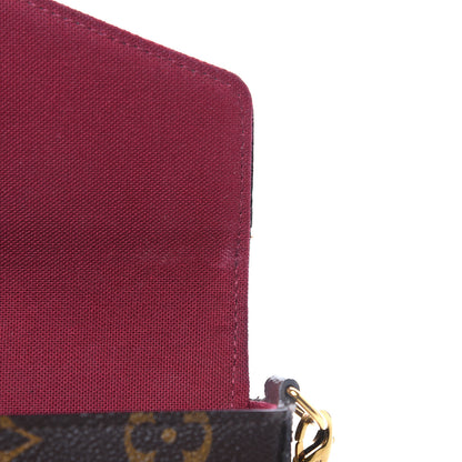 Louis Vuitton Monogram Pochette Felicie Chain Wallet Fuchsia 15 of 15