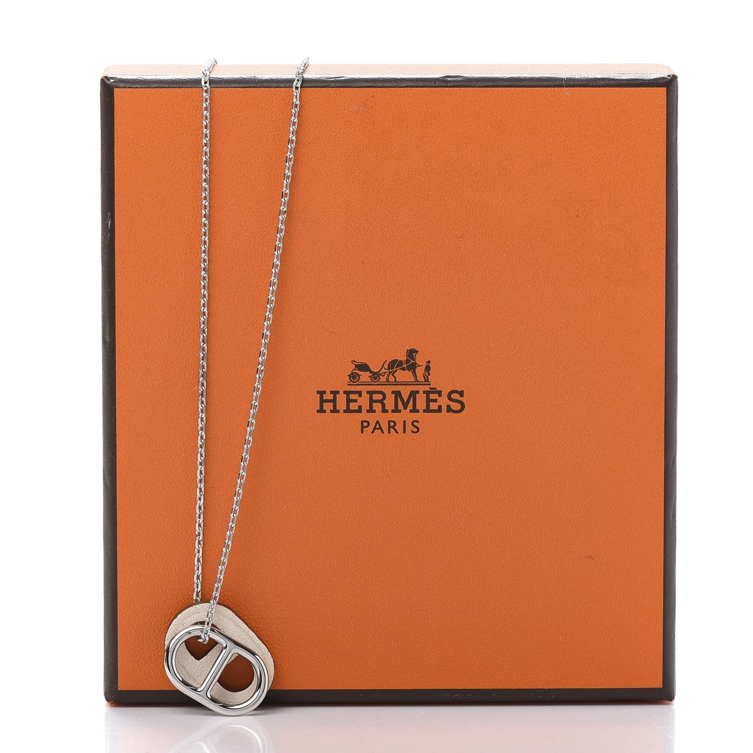 Hermes Swift O'Maillon Pendant Necklace Nata 8 of 8