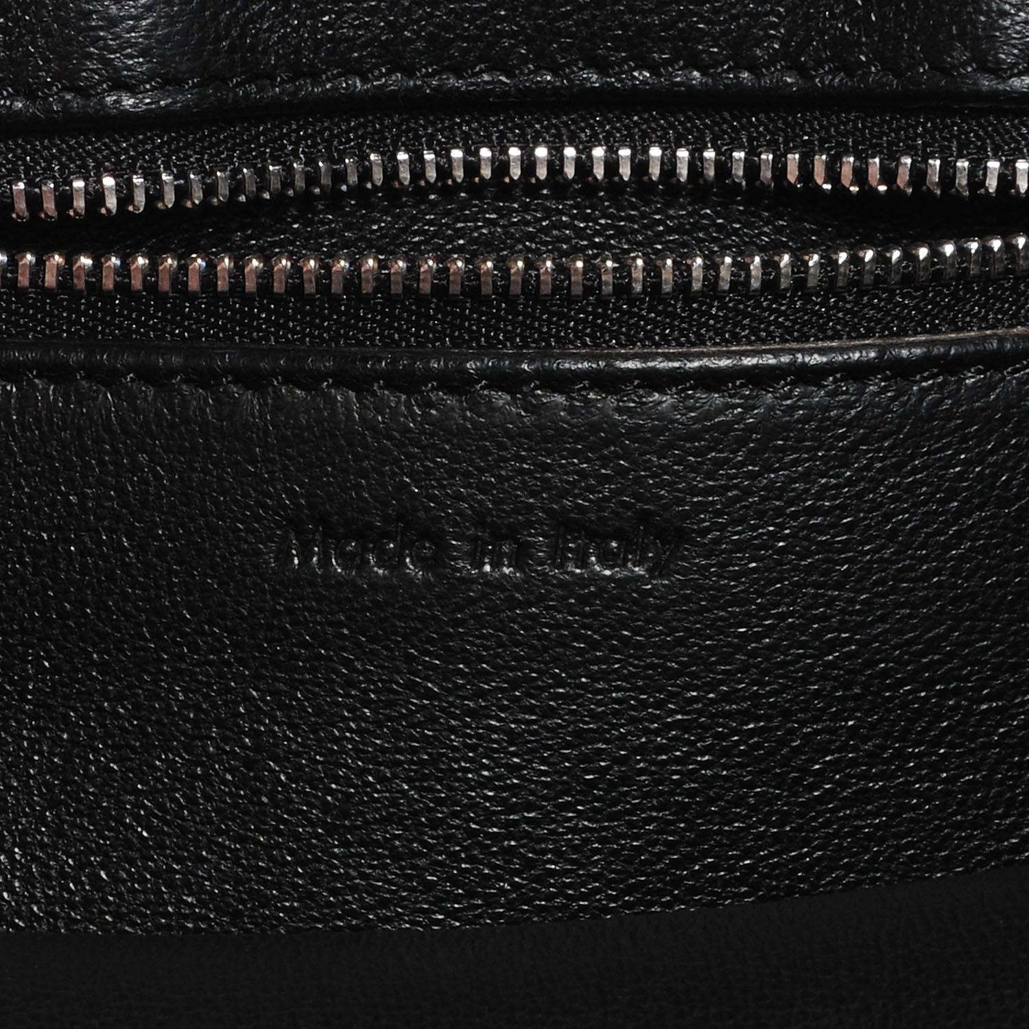 Celine Grained Calfskin Large Bi-Color Edge Shoulder Bag Black Green 6 of 7