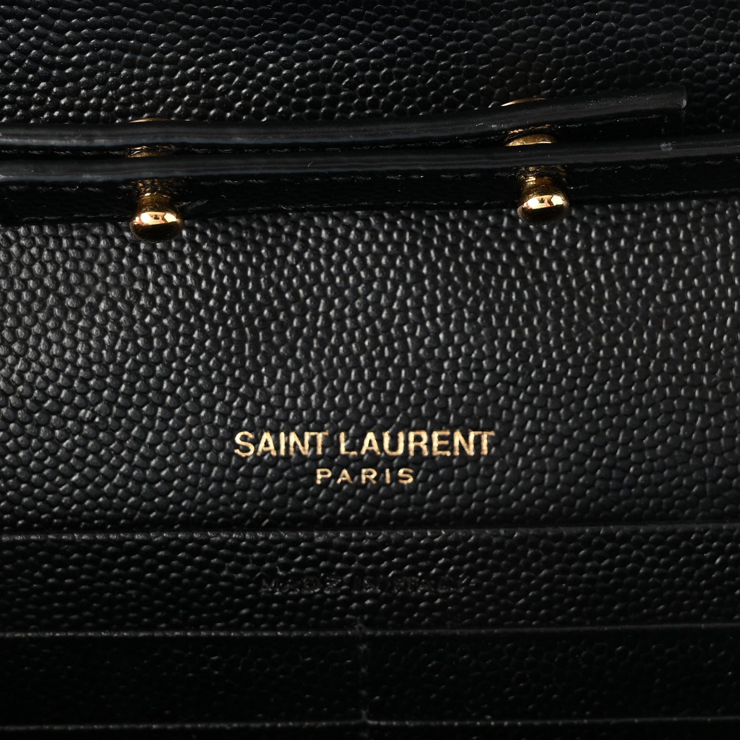 Grain De Poudre Matelasse Chevron Monogram Chain Wallet Black