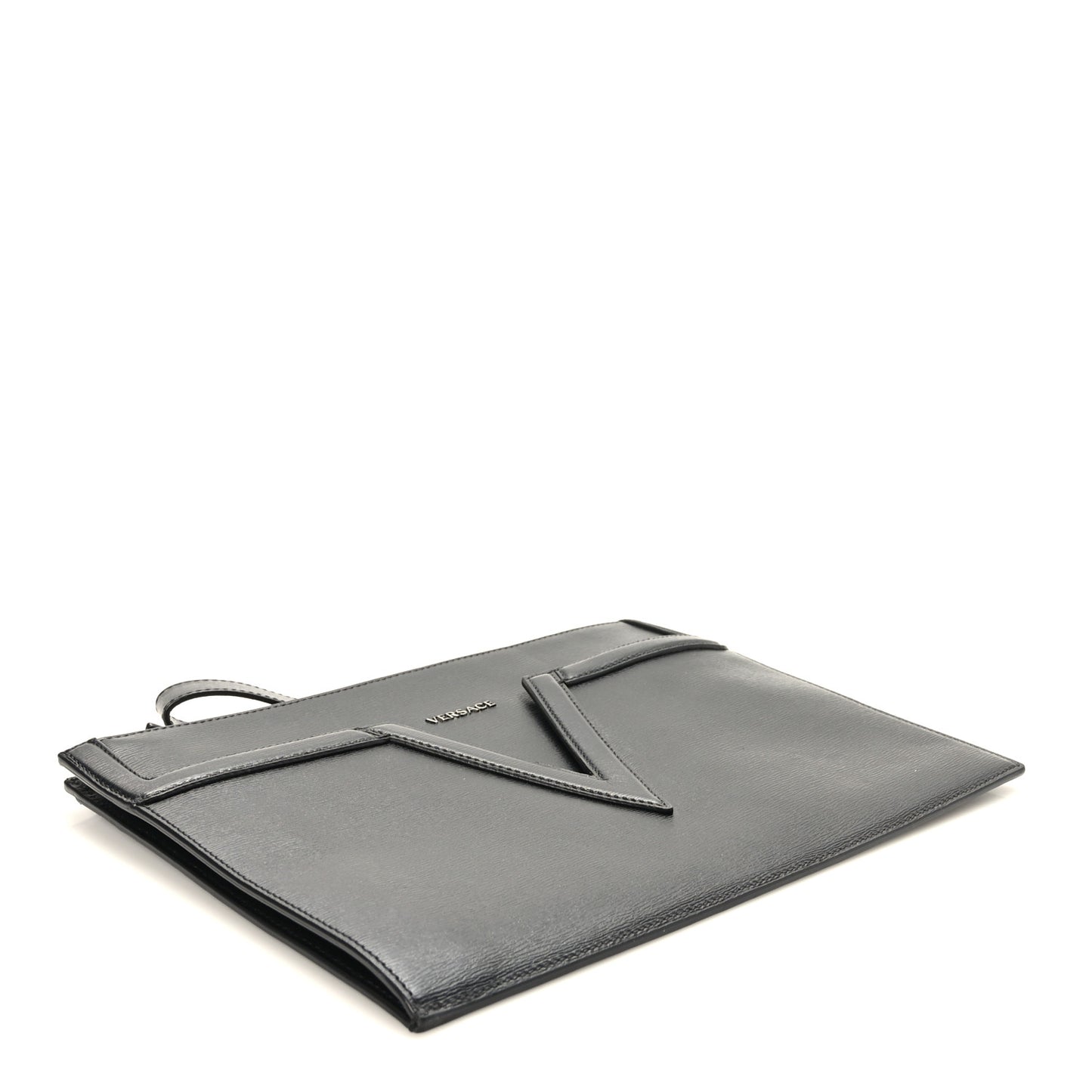 Grained Calfskin V Pochette Black
