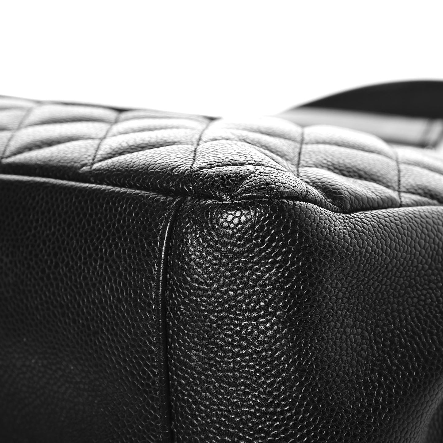 Caviar Quilted Grand Shopping Tote GST Black