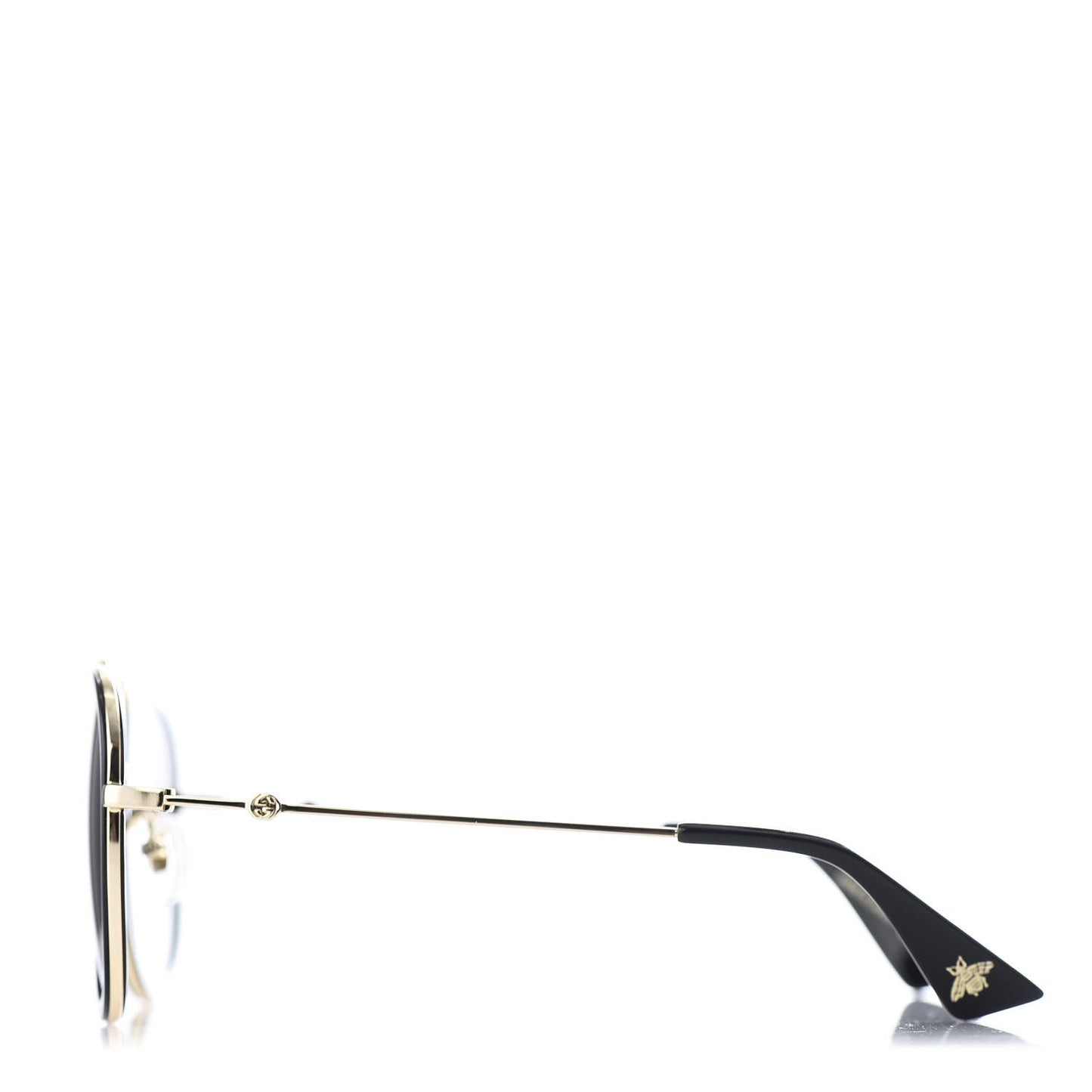 Aviator Sunglasses GG0062S Black Gold