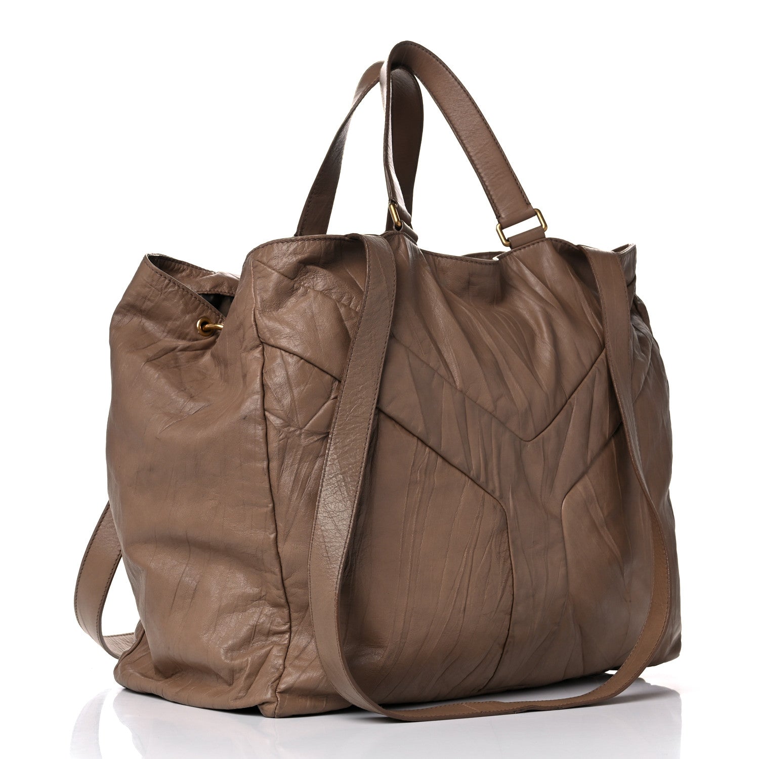 Saint Laurent Calfskin Y Tote Beige 3 of 23