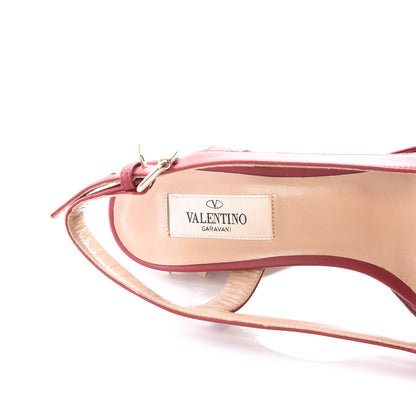 Valentino Garavani Nappa Rockstud Slingback 75/105mm Platform Sandals 36 Rubino 7 of 7