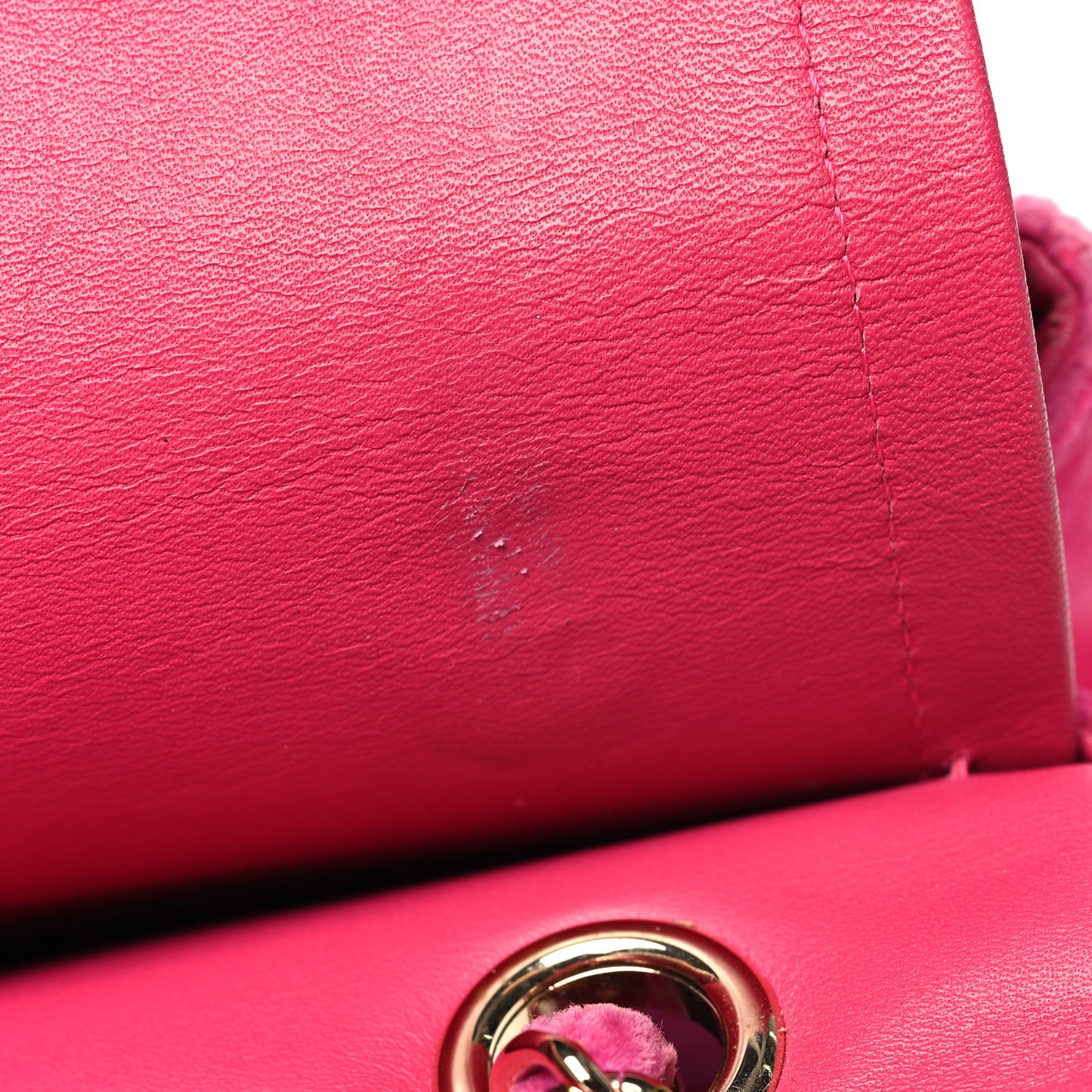 Velvet Quilted Medium Double Flap Pink