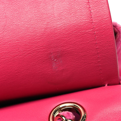 Chanel Velvet Quilted Medium Double Flap Pink 11 of 16