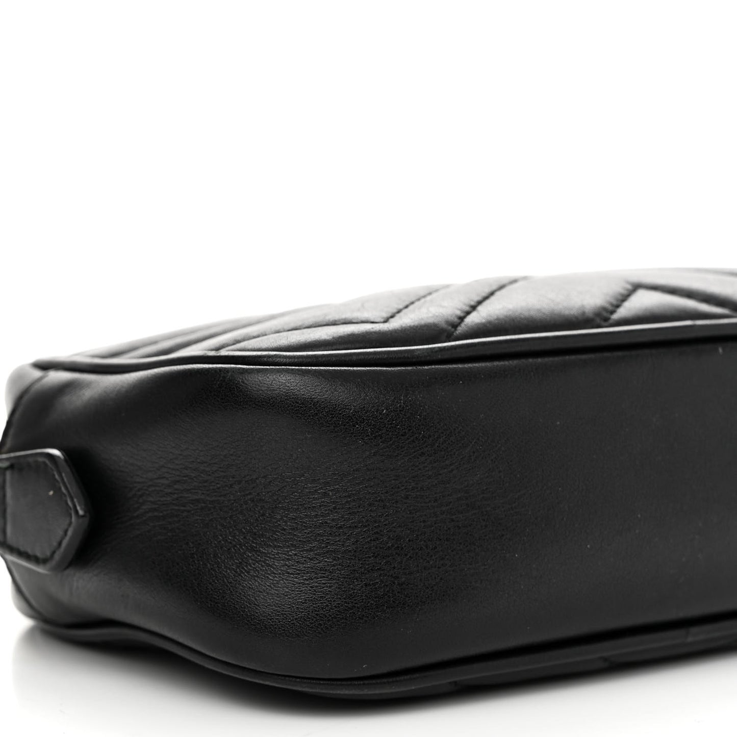 Calfskin Matelasse Mini GG Marmont Chain Shoulder Bag Black