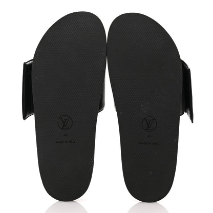 Louis Vuitton Calfskin Womens Pool Pillow Sunset Mules 41 Black 6 of 15