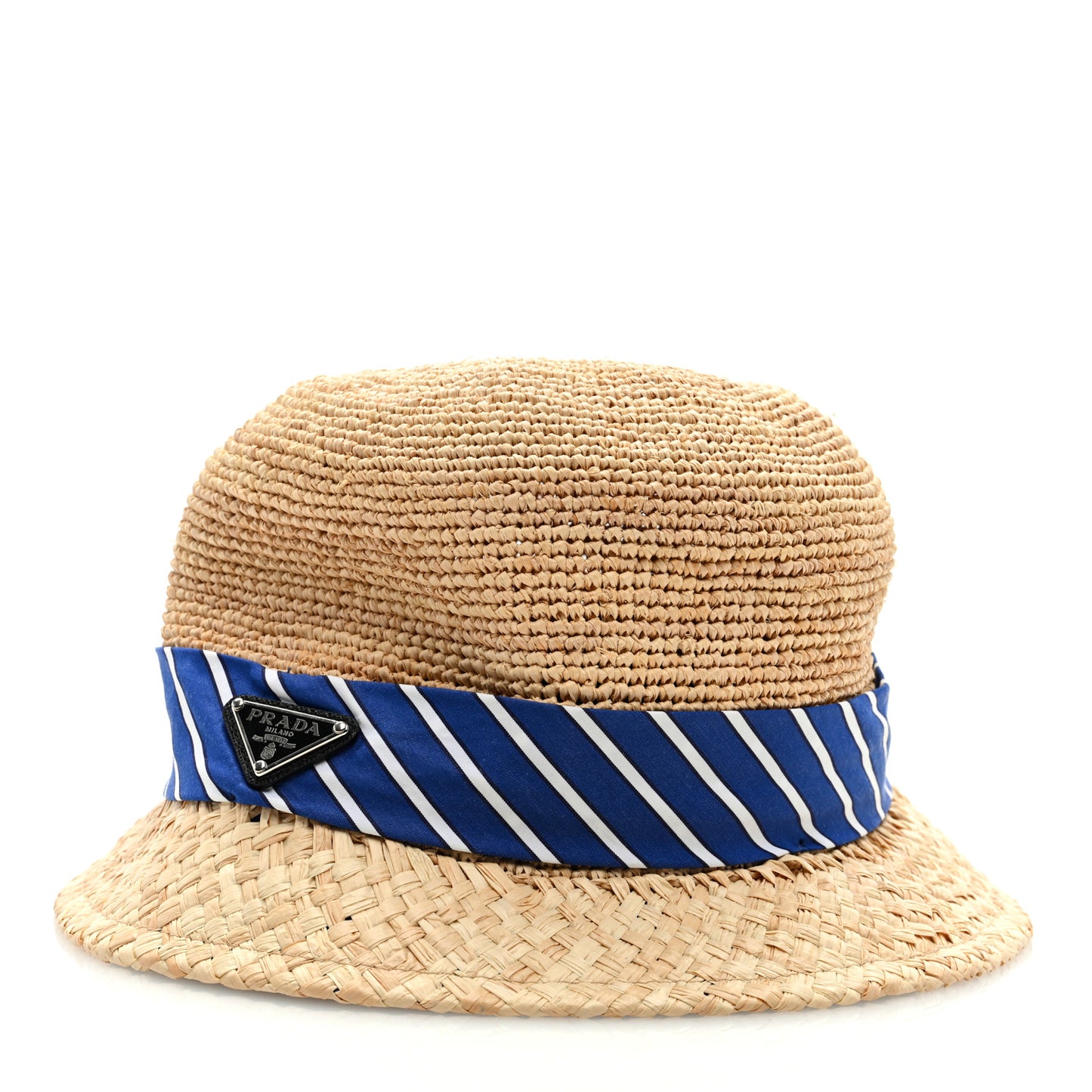 Raffia Bucket Hat M Naturale Blue