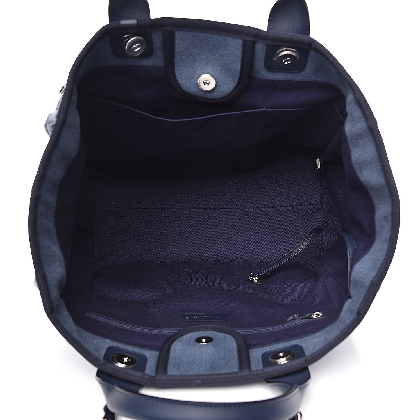 Canvas Sequin Large Deauville Tote Navy