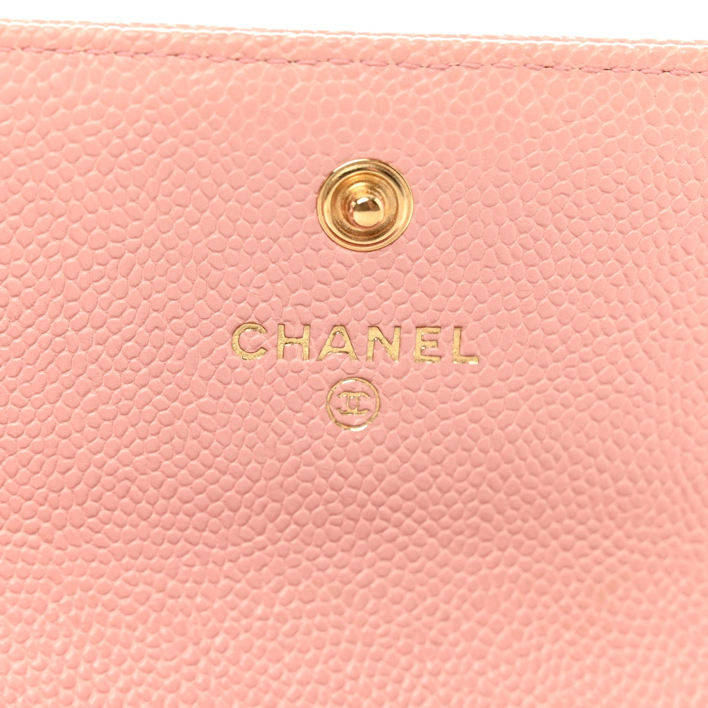 Caviar Quilted Boy Flap Card Holder Wallet Light Pink