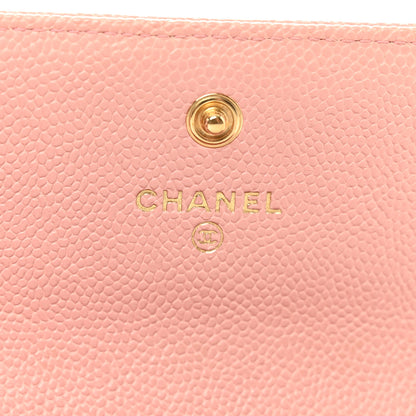 Chanel Caviar Quilted Boy Flap Card Holder Wallet Light Pink 7 of 9