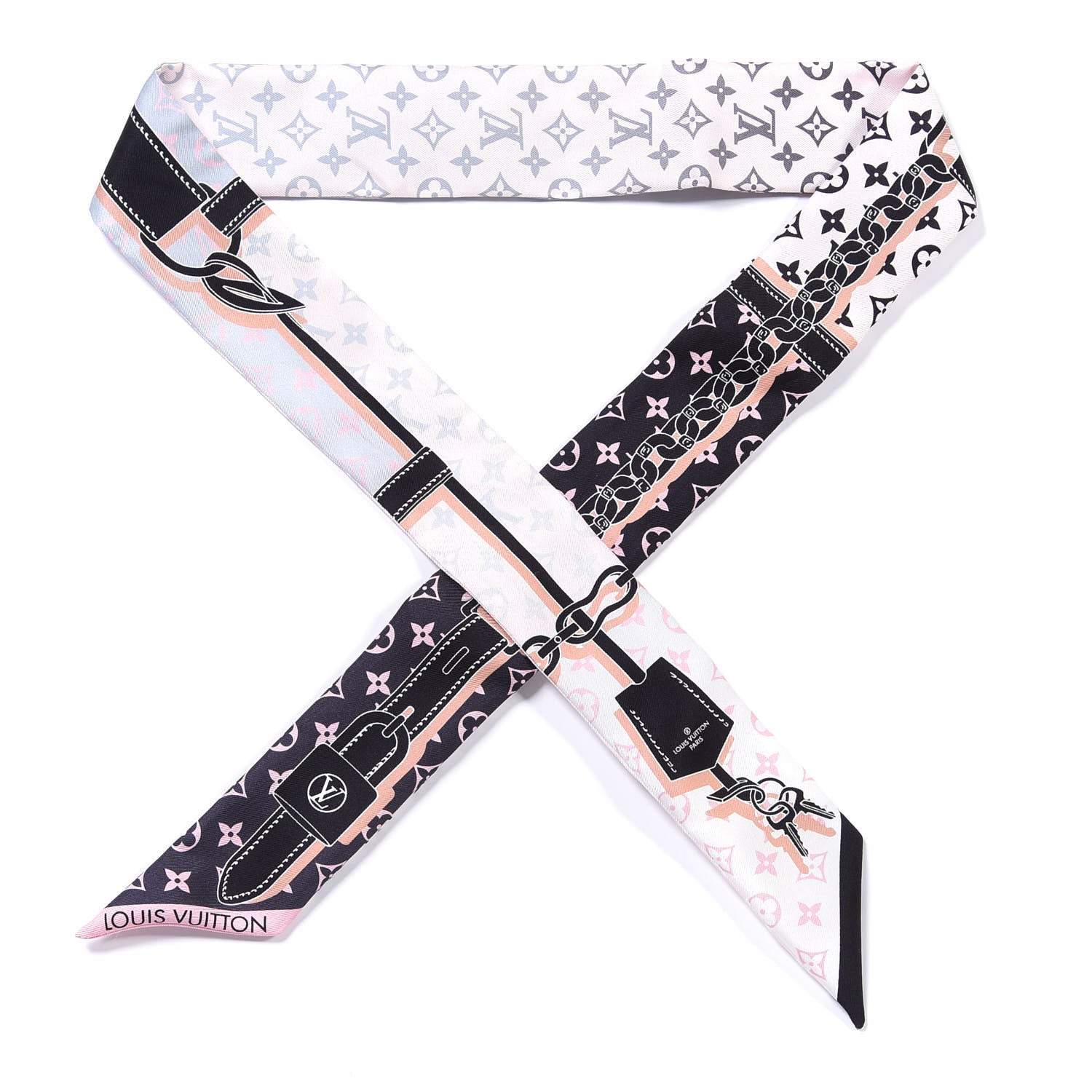 Louis Vuitton Silk Monogram Rising Confidential BB Bandeau Black Rose 1 of 3