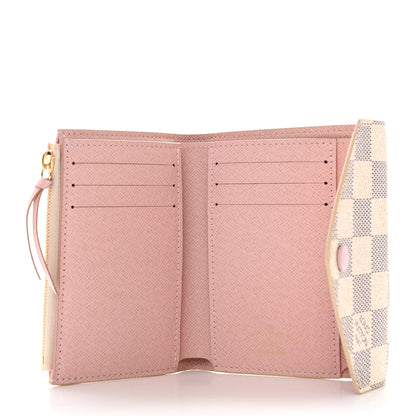 Louis Vuitton Damier Azur Victorine Wallet Rose Ballerine 5 of 6