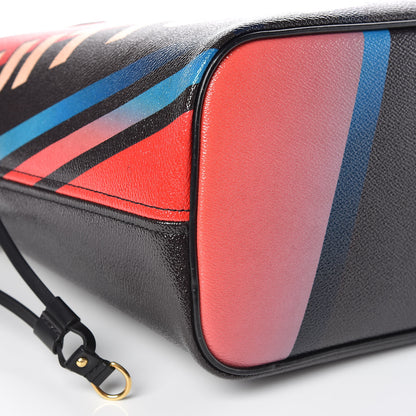 Louis Vuitton Damier Race Neverfull MM Noir Rouge 5 of 9