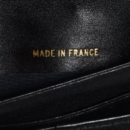 Chanel Lambskin Diamond Stitched Passport Holder Wallet Black 7 of 8