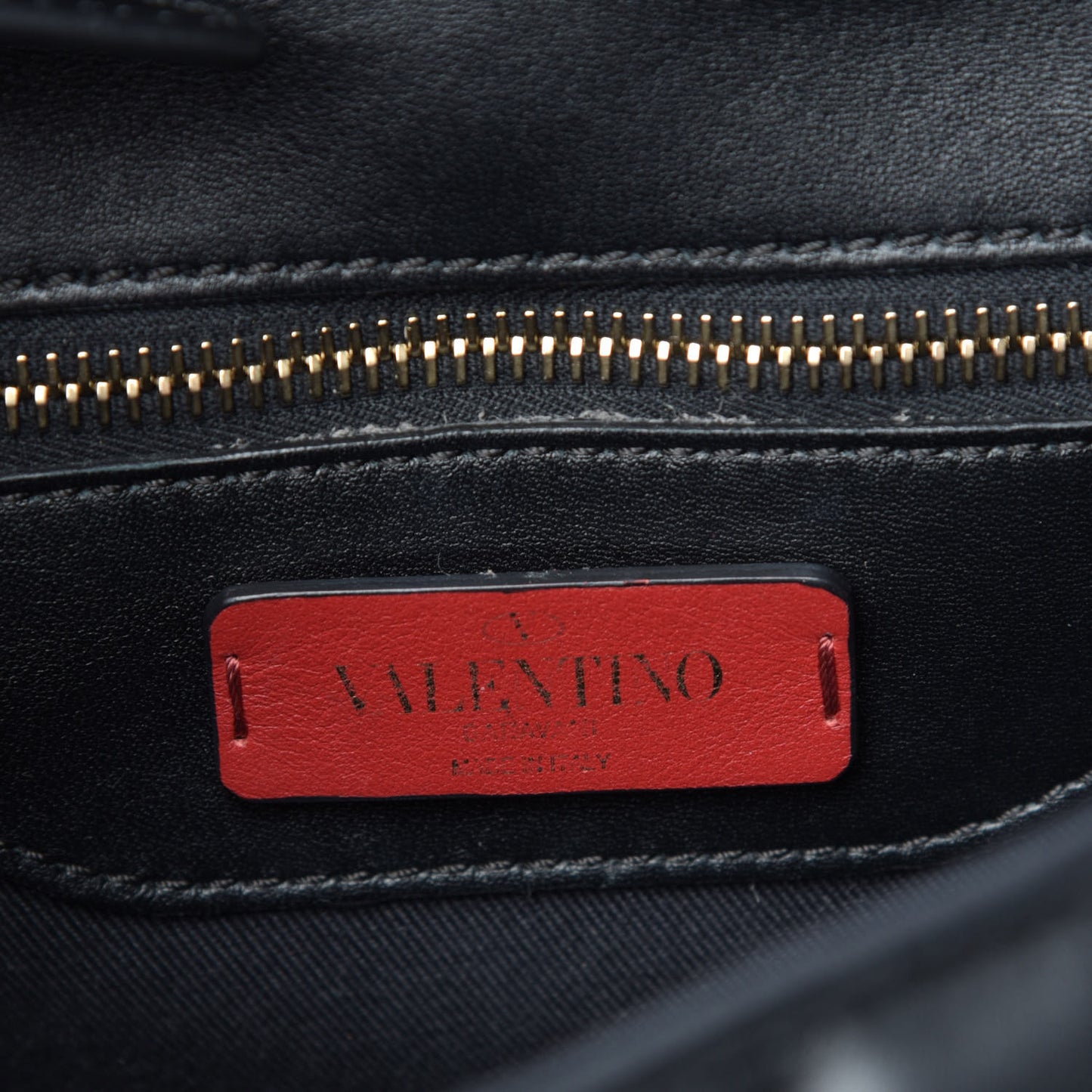 Lambskin VLTN Print Candystud Top Handle Bag Black