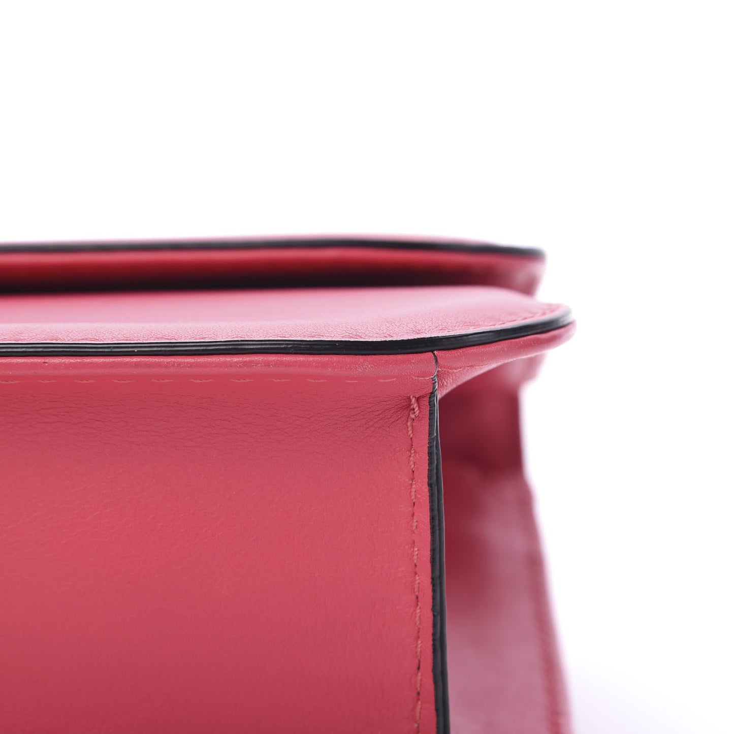 Vitello Medium Glam Lock Rockstud Flap Deep Rose