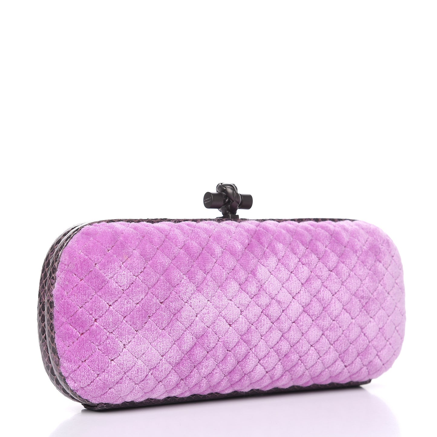 Velvet Intreccio Impero Ayers Knot Clutch Peony