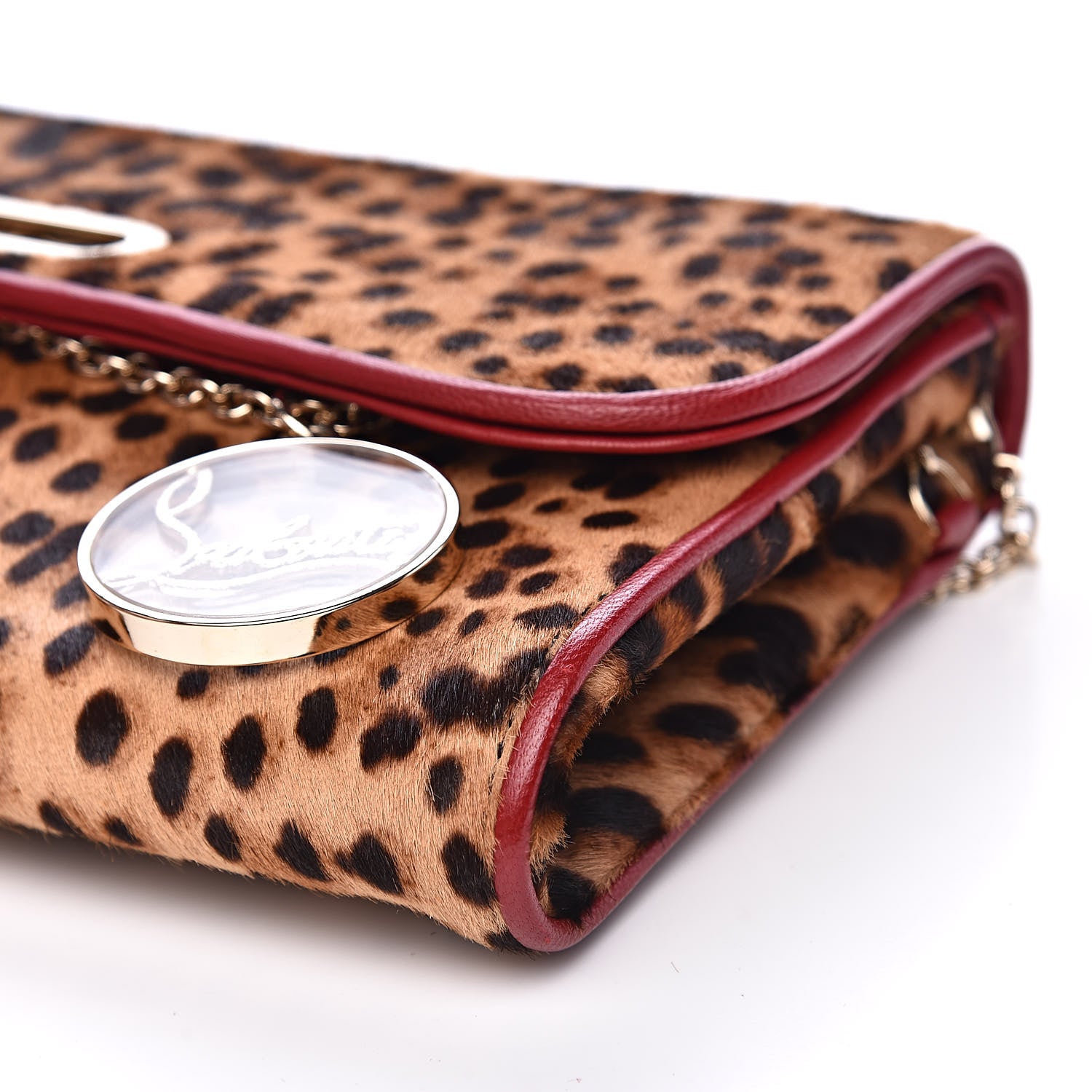 Christian Louboutin Pony Hair Leopard Print Riviera Clutch 8 of 9