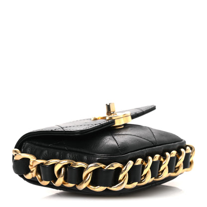 Chanel Calfskin Quilted Mini Framing Chain Bag Black 4 of 12
