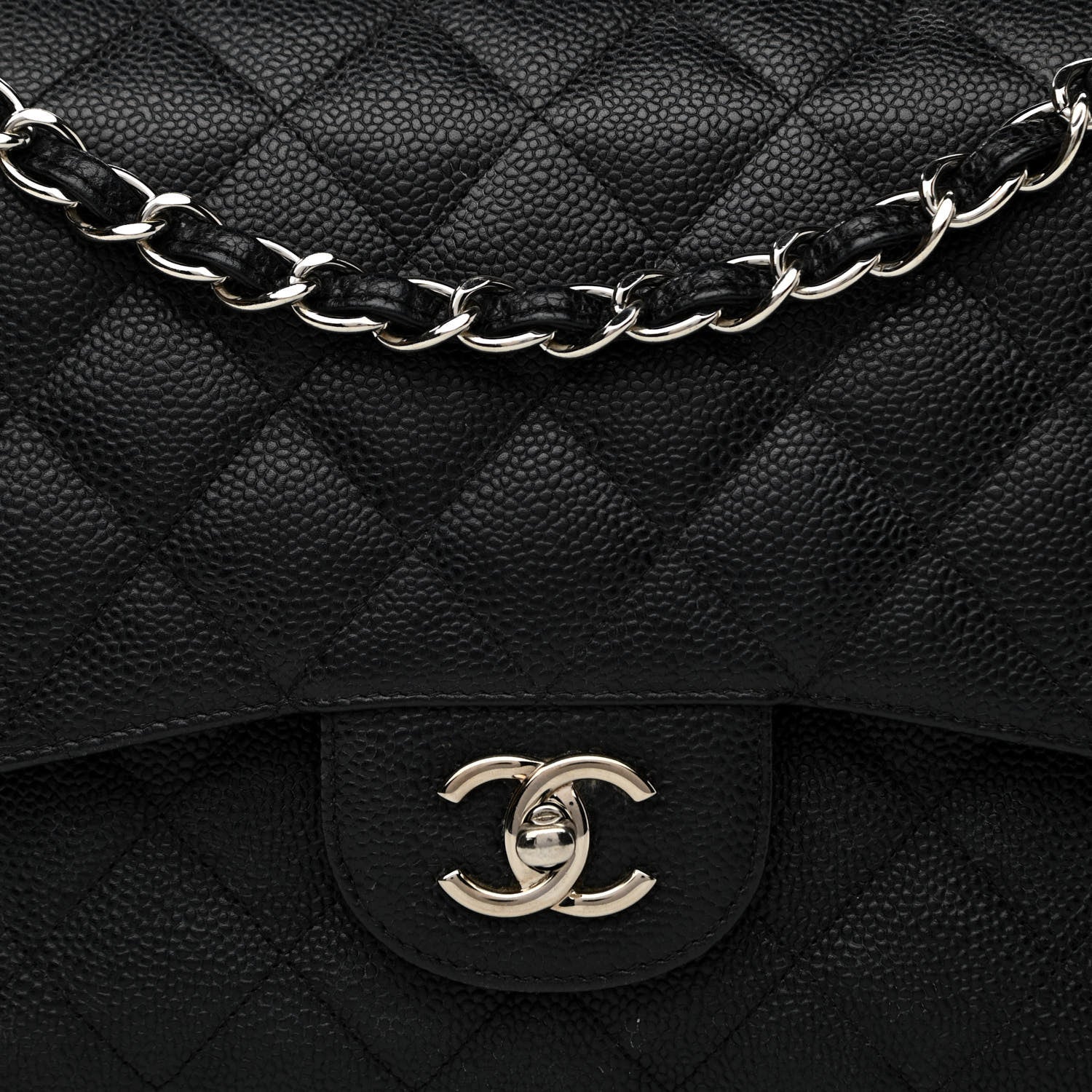 Chanel Caviar Quilted Jumbo Double Flap Black 8 of 14