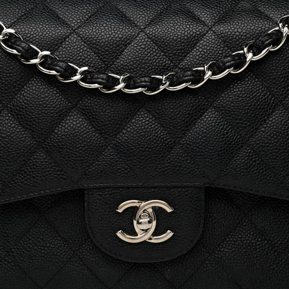 Chanel Caviar Quilted Jumbo Double Flap Black 8 of 14
