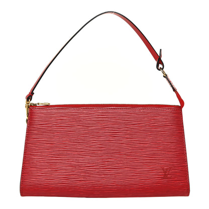 Louis Vuitton Epi Pochette Accessories 24 Castillan Red 1 of 11