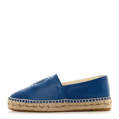 Chanel Lambskin CC Espadrilles 36 Blue 1 of 9