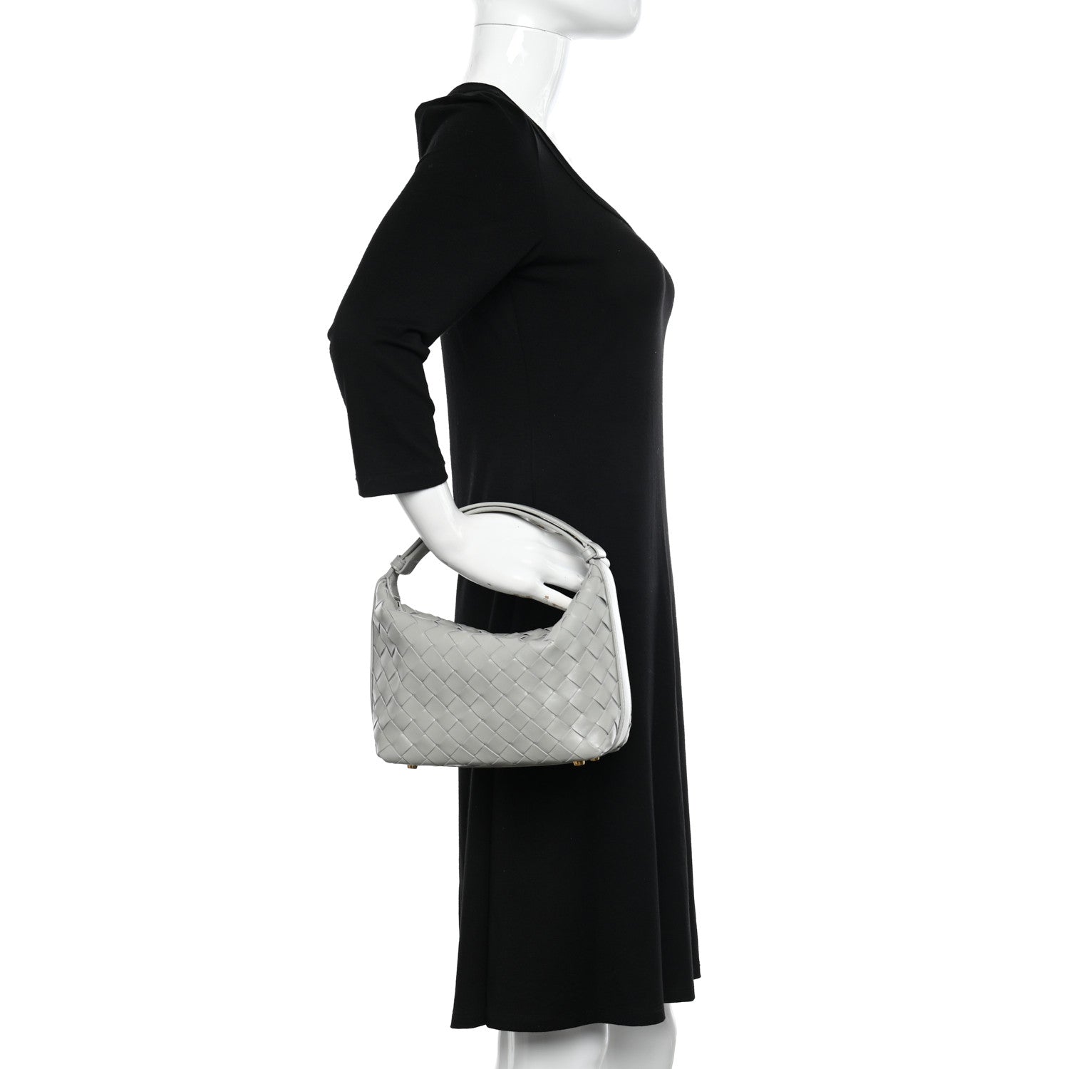 Bottega Veneta Calfskin Nappa Intrecciato Mini Wallace Agate Grey 2 of 10