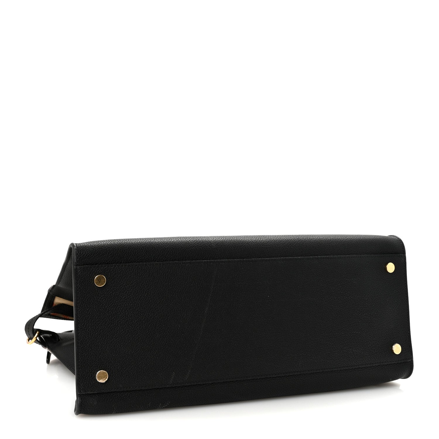 Burberry Grainy Calfskin Nova Check Small Cotswolds Tote Black 4 of 9