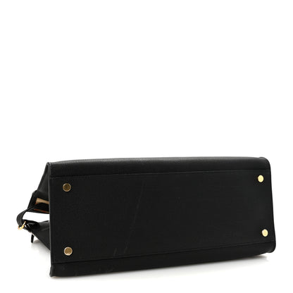 Burberry Grainy Calfskin Nova Check Small Cotswolds Tote Black 4 of 9